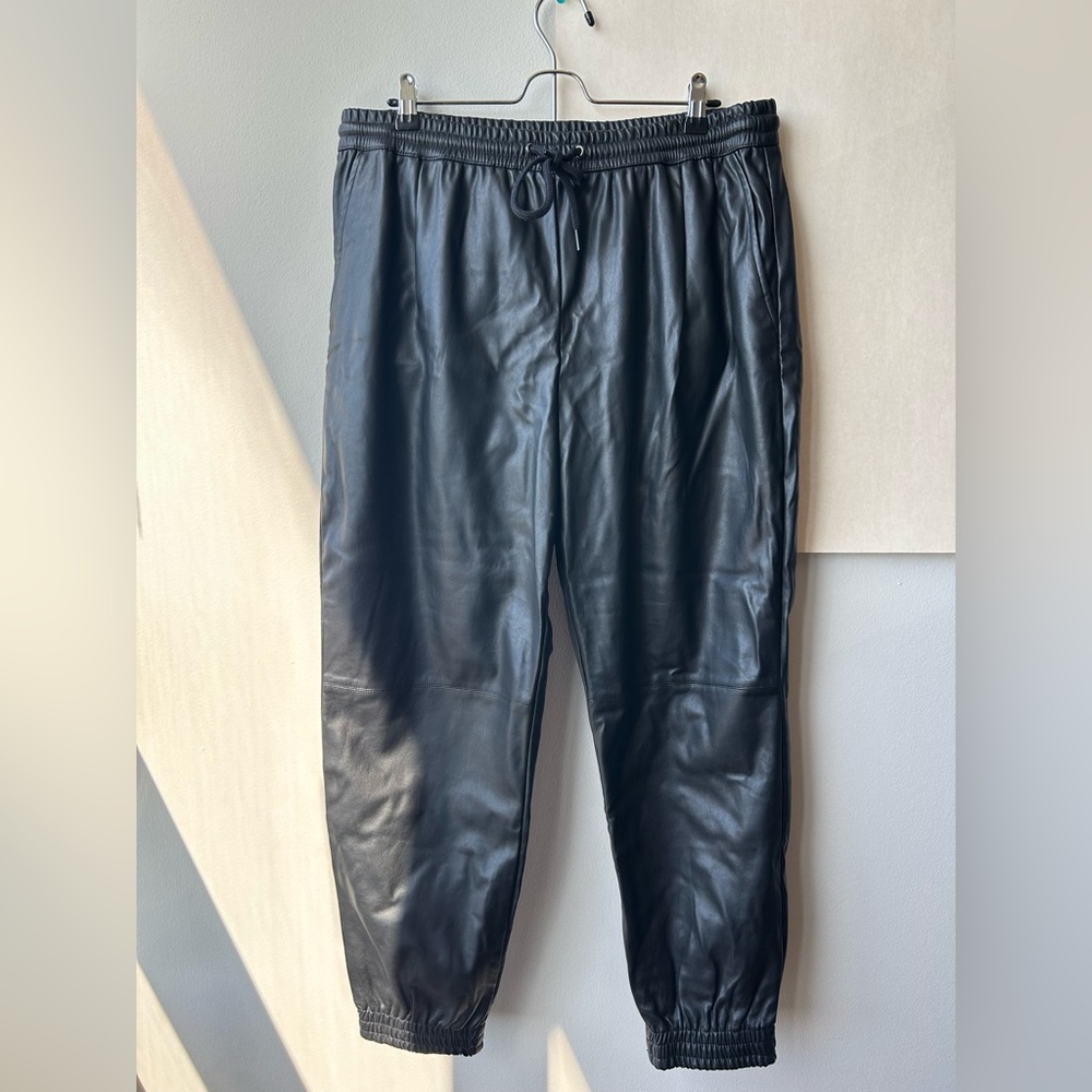 Zara Vegan Leather Jogger Pants